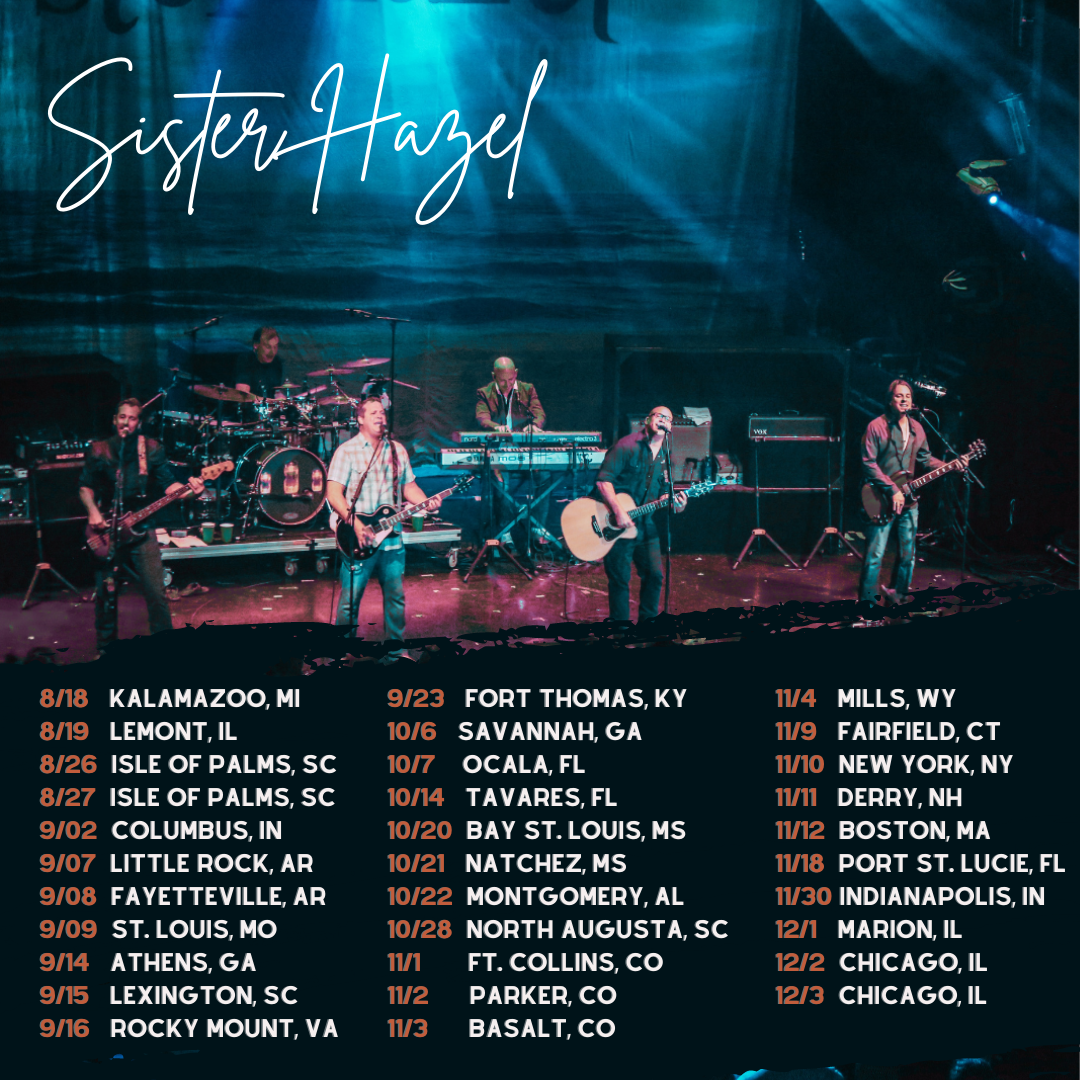 Sister Hazel Fall 2023 Tour Sister Hazel Merch Store by Campus Customs
