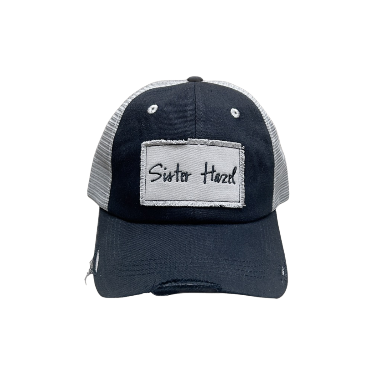 Sister Hazel Retro Logo Distressed Trucker Hat